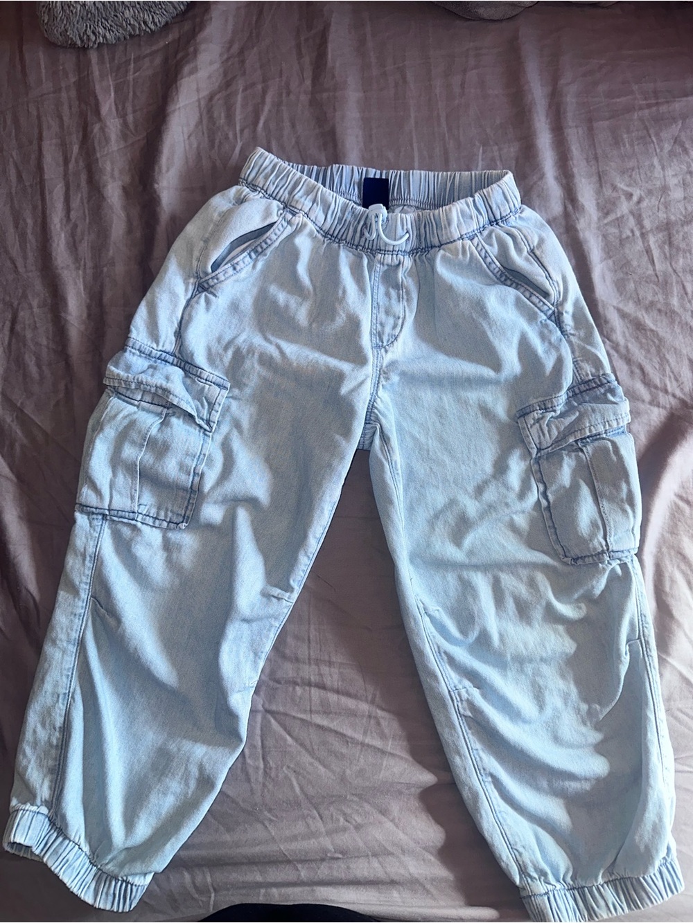 GAP Kids Light Blue Denim-Style Jogger Pants
